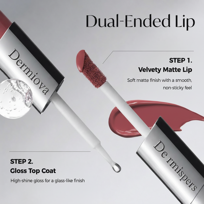 Rosylume™ Dual-Tone Dual-Ended Liquid Lipstick, Matte & Gloss Two-Tip Lip Color