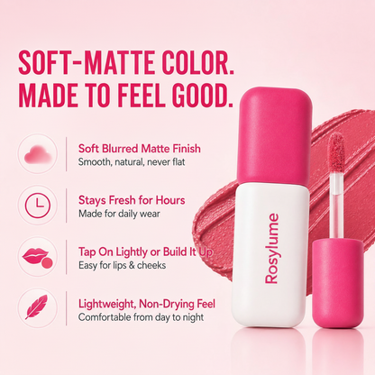 ⏰ LAST DAY ONLY! BOGO FREE 🎁 Rosylume 2-in-1 Velvet Matte Lip & Cheek Tint