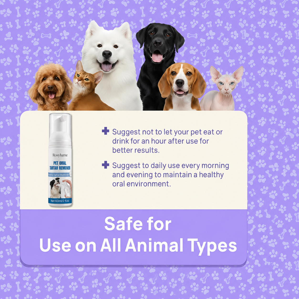 Dental Pet Spray by Rosylume || Veterinarian Recommended 🏆