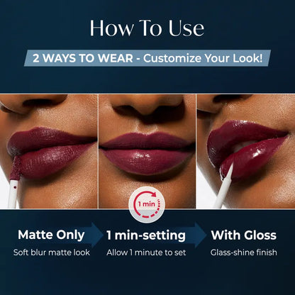 Rosylume™ Dual-Tone Dual-Ended Liquid Lipstick, Matte & Gloss Two-Tip Lip Color