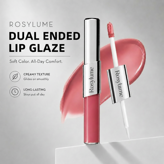 Rosylume™ Dual-Tone Dual-Ended Liquid Lipstick, Matte & Gloss Two-Tip Lip Color