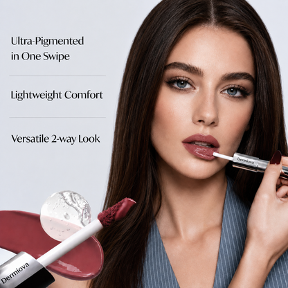 Rosylume™ Dual-Tone Dual-Ended Liquid Lipstick, Matte & Gloss Two-Tip Lip Color