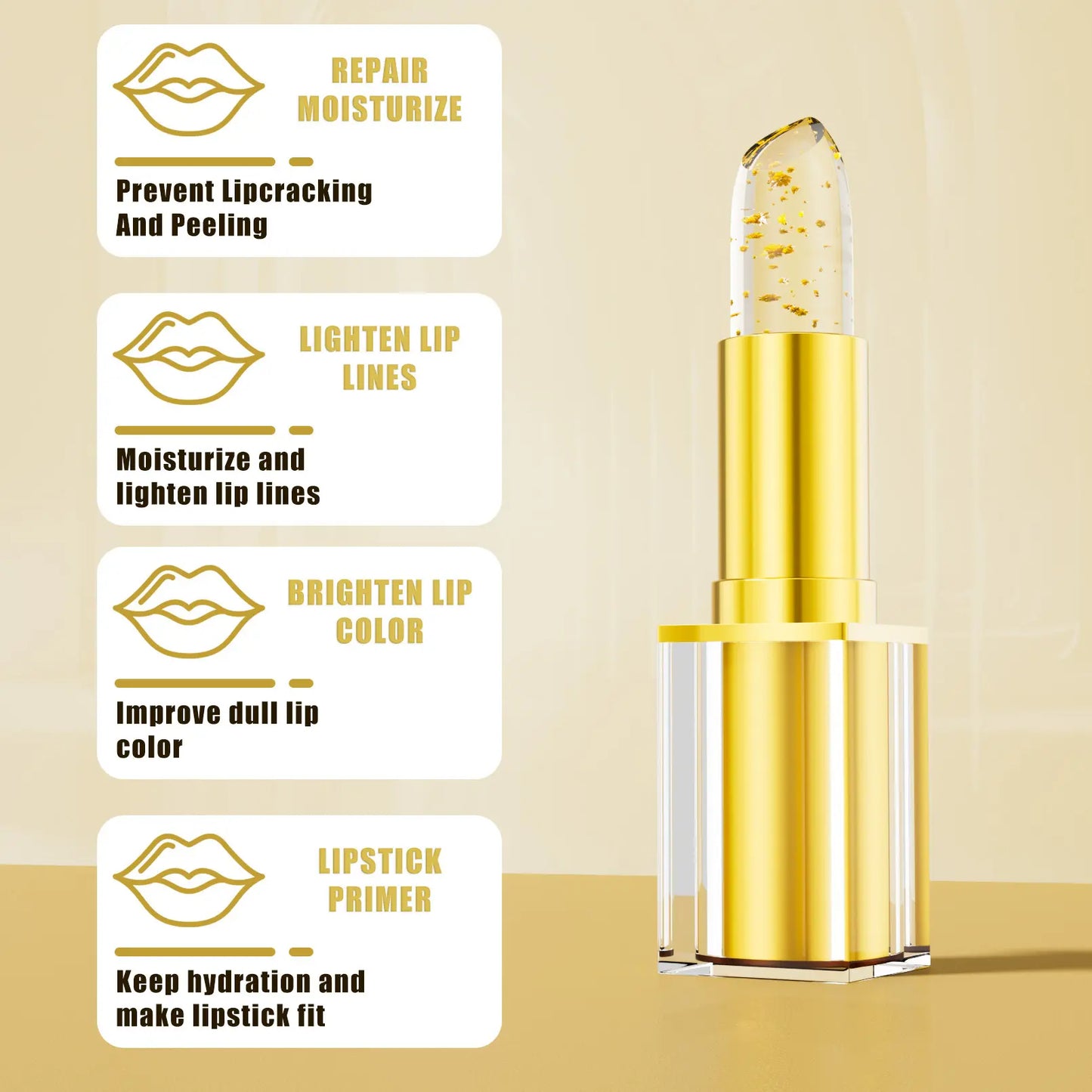 Rosylume Color-Changing Gold Leaf Lipstick